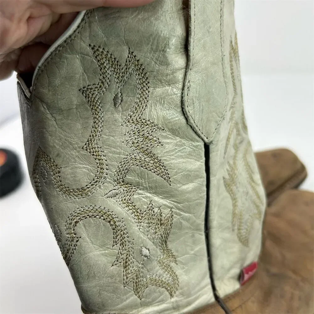 Rio Grande Youth Boys Western Pull On Cowboy Boots Embroidered US Size 2